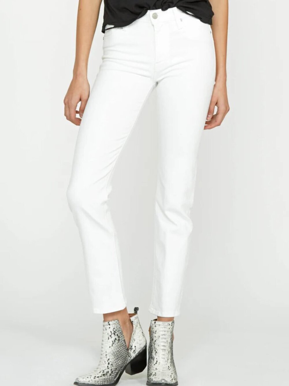 Hudson Nico Mid-Rise Straight Jean White 25